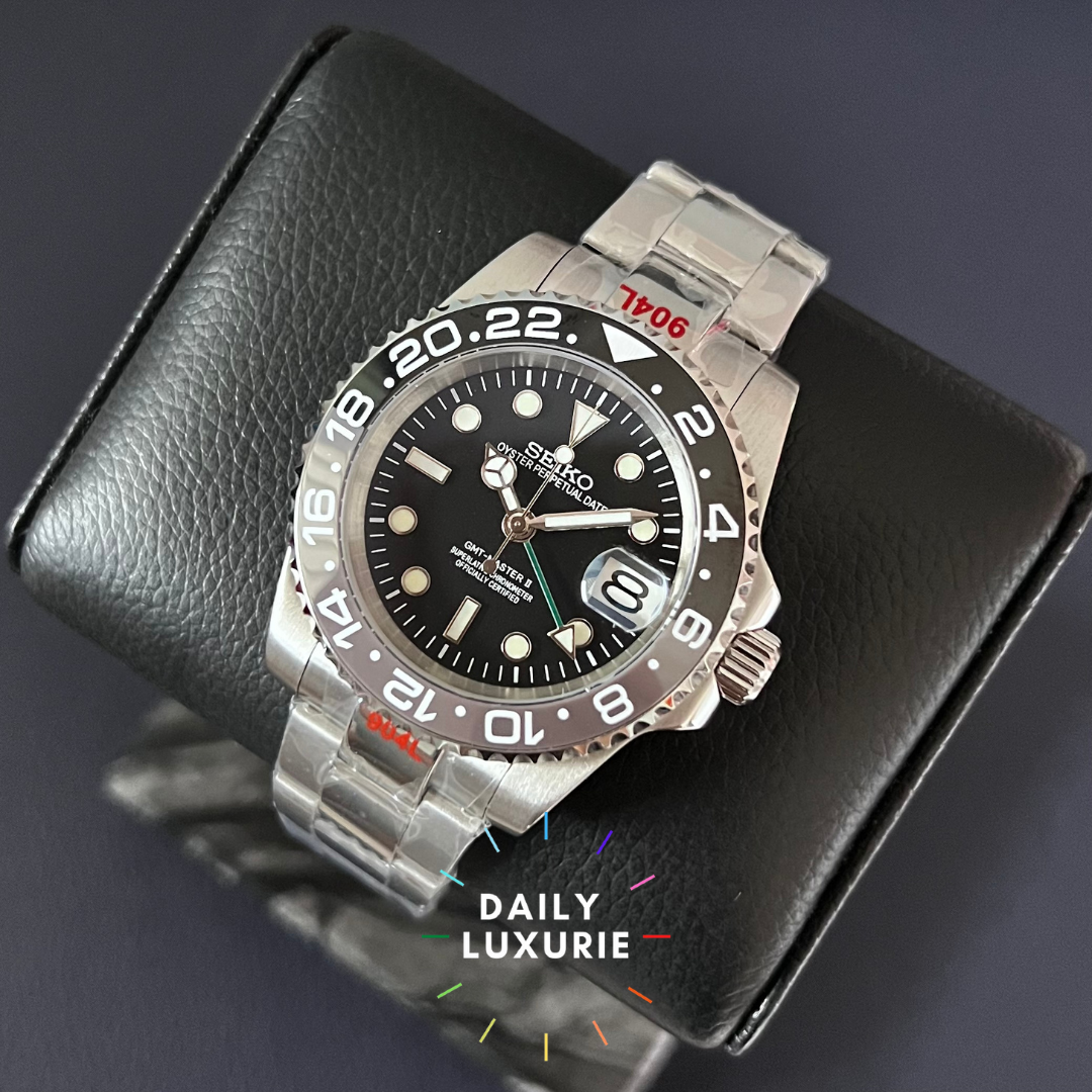Seiko Bruce Wayne Oyster GMT Custom Mod